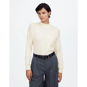 NWT Madewell Waffle Knit Cream‎ Long Sleeve Top XXS Cotton Blend Womens